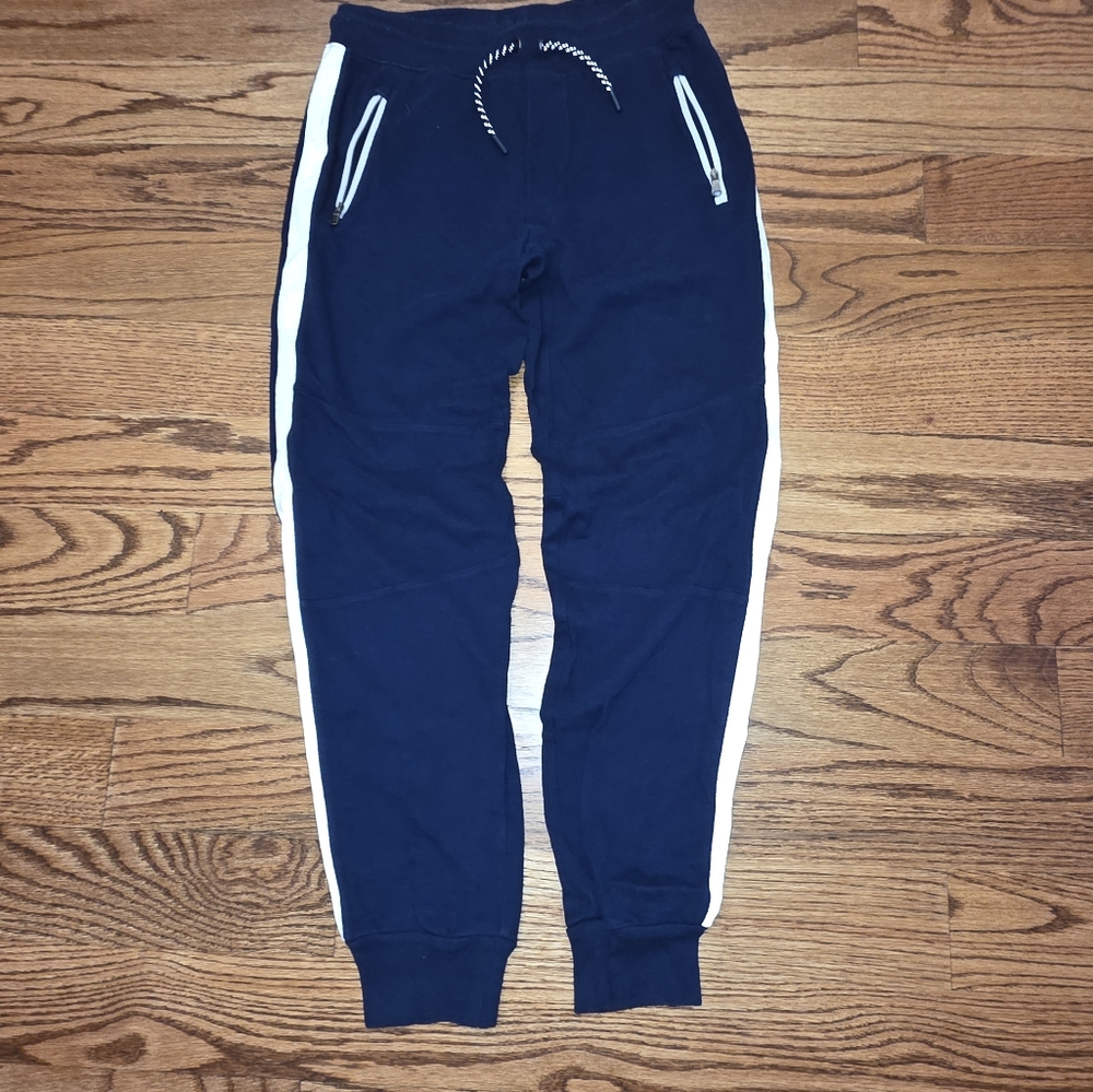 Polo Ralph Lauren Kids Navy Jogger Pants with White Stripes Medium 10-12